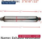 Exhaust Resonator Muffler  3 0 i d x 22  Long  Material  100  Stainless Steel 20