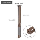 Hand Reamer 14mm H7 Metric Reamer Bit Straight Flutes Alloy Steel Reaming Tools