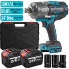 2100 N m Electric 3 4  Impact Wrench Large Torque Wind Gun 8 5ah Battery Sockets