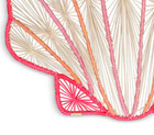 Mercedes Salazar Ocean Shell Placemat Natural Raffia 15  Pink 2pcs Hand Made New