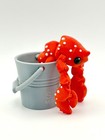 Mini Lobster With Bucket Cute Lobster   Poseable Ocean Collectible Articulated
