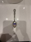 Rare 46th Star Oklahoma Sterling Silver Souvenir Spoon Watson Enamel Flag 5 5   