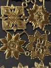 Vintage Dresden Lot Gold Foil Christmas Scrapbook Decoupage Fancy Stars