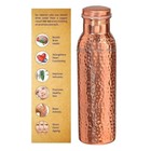 100  Pure Copper Hammered Water Bottle 1000 Ml 1 Drinking Tumbler Glass 300 Ml