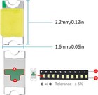 10pcs 1206 White Smd Led Diodes 3v 20ma Super Bright Light Chips 270-320mcd