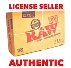 Raw Classic Lean Size Cone W Tip Full Box   800 Pack   3 Glass Cone Holder Tip