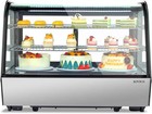 Curved Glass Refrigerated Cooler Case Countertop Bakery Display Case-5 7 Cu ft