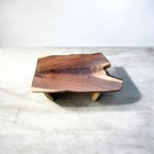 100  Handmade Michigan Walnut Modern Coffee Table Kidney Boomerang Solid Wood