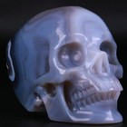 4 0  Mozambique Agate Carved Crystal Skull  Realistic  Crystal Healing