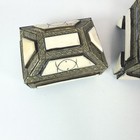 Antique Trinket Boxes Made Of Camel Bone And Brass Set Of 2