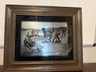 Framed Frederic Remington    teaching A Mustang Pony To Pack Dead Game    1890