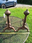 Antique Ornate Fireplace Andirons