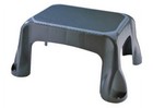1-step Plastic Step Stool In-mold Tread 300 Lb Capacity Gray