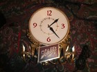 1979 Schlitz Beer Advertising Wall Clock     Lighted Bar Sign With Cord Vtg