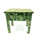 Vintage Shoe Shine Polish Stand Footstool Stool Bench Wood W Cast Iron Foot Rest