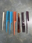 Vintage Hair Comb   Brush Lot 19  Pieces Est  e Lauder Y2k Salon Stylex As-is