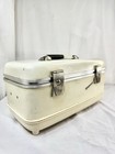 Vtg Wayfarer White Train Case Makeup Luggage Tray   Mirror 15x8x7  H Hard Shell