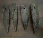 Vintage Mid - Century Hand Carved African Ebony Mask 8-10     Set Of Four