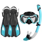 Mask Fin Snorkel Set Adult  kids Snorkeling Gear For Swimming Snorkeling Diving