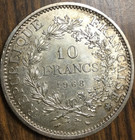 1968 France Silver 10 Francs Coin