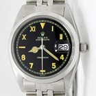 Vintage Rolex Oysterdate Precision 6694 Black Dial Men Steel Watch