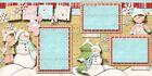 Winter Snow Girl 2 Premade Scrapbook Pages Paper Piecing Layout Digiscrap A0540