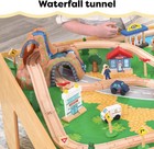 Kid s Wood Play Railway Train Table Set 120 Pc Brio Thomas   Friends Compatible