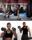 25-50lb Hex Dumbbell Hand Weights Dumbbells Pair Strength Training   Set Of 2