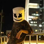 Marshmello Full Head Fabric Mask     Dj Helmet Halloween Costume Accessory One Siz