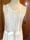 Vintage 1900s 1910 Edwardian Chemise  Slip  Under Dress Net And Gauze Cotton