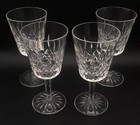 Set Of 4 Waterford Crystal Lismore Water Goblet Glasses 6 7 8  Free Usa Ship