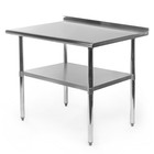 Stainless Steel 36  X 24  Nsf Kitchen Restaurant Work Prep Table With Backsplash