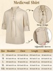 9 Piece Halloween Men s Renaissance Viking Costume Set Medieval Shirt Pants V   