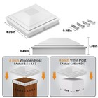 Siedinlar 4x4 Post Caps White 12 Pack  Fence 4x4in  12