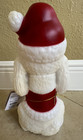 Poodle Dog Blow Mold In Santa Hat 11  Lighted Led Tabletop Christmas Decoration 