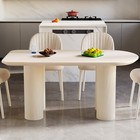 55  White Dining Table Set  Modern Kitchen Table With 4 Chairs For Living Room