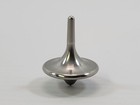  b91  Inception Inspired Polished Silver Tone Metal Spinning Top Fidget Toy