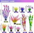 Ameliade Fish Tank Artificial Plastic Plants Decorations Large Colorful 