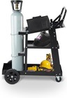Black Welding Cart 3-tier Welder Welding Cart W wheels For Mig Tig Plasma Cutter