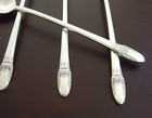 Set Of 6 Iced Tea Spoons 1847 Rogers Bros First Love Silverplate Flatware 7 3 4 