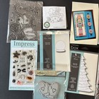 Christmas  6 Lot Unmounted Clear   Cling Rubber Stamps  Dies Nutcracker