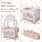 Portable Baby Playpen Crib Cradle Bassinet Changing Pad Mosquito Net Toys W Bag