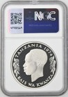 1974 Tanzania Conservation Rhinoceros 50 Shilingi Coin - Ngc Pf 69 Uc