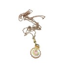 Vintage Gold-toned Victorian Style Watch Chain Necklace Flapper Length