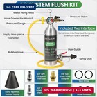 Automotive Ac Flush Kit With 220psi Gauge Hose Tool Set For R134a R12 R22 Hvac