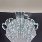  3  Standard Beer Mugs Clear Glass Weighted Bottom Maker Imprint Present Euc