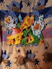 Vintage 1970s Homco Mushrooms Frog Trippy Hippie Wall Art Plaque 17x13 Decor