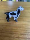 Vintage Miniature Black   White Springer Spaniel Dog German Figurine