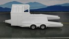 1 64 White Parker Ramp Over Race Car Trailer For Adc Dirt Late Model Diecast New