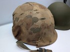 Us M1 Steel Helmet Vietnam War Mitchell Camo Cover Marmac P64 Liner Rear Seam